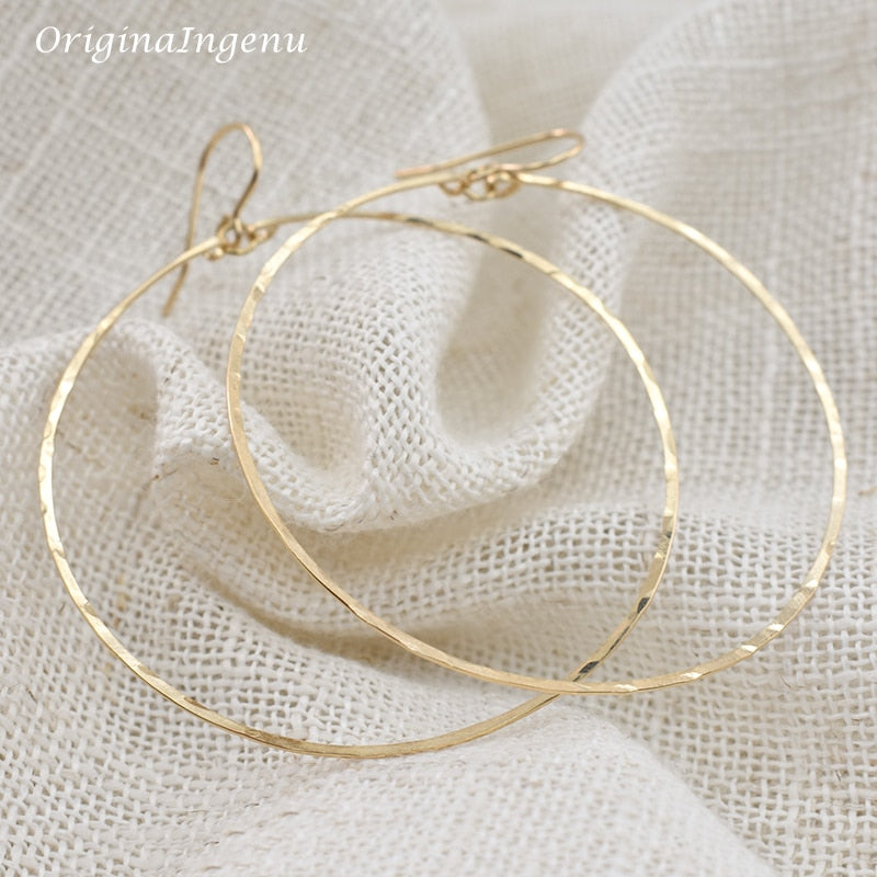 Hoop Earrings Vintage Gold Filled