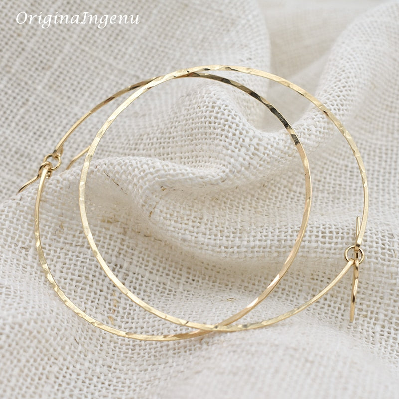 Hoop Earrings Vintage Gold Filled