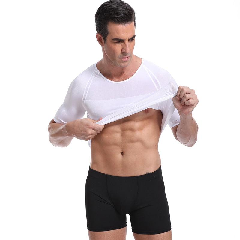 Classix Men Body Toning T-Shirt Slimming Body Shaper Corrective Posture Belly Control Underwear