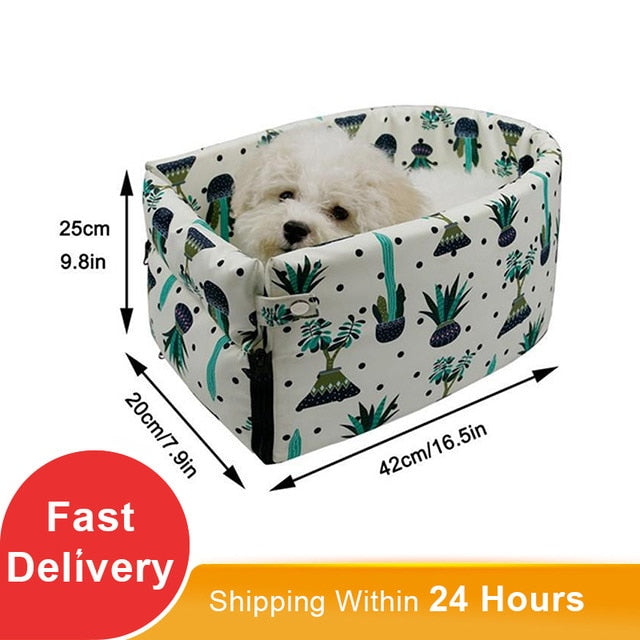 Portable Cat Dog Bed Travel Central Control Car Safety Pet Seat Transport Dog Carrier Protector For Small Dog Chihuahua Teddy