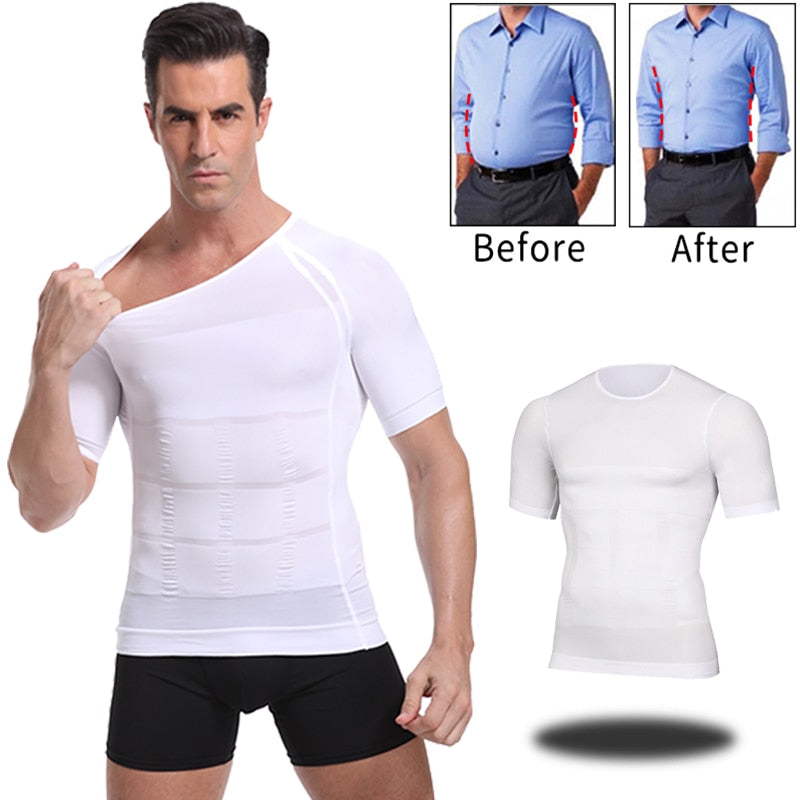 Classix Men Body Toning T-Shirt Slimming Body Shaper Corrective Posture Belly Control Underwear