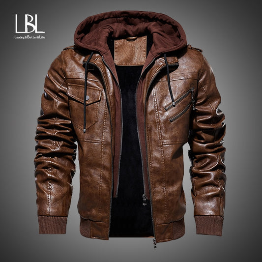 2023 Mens Motorcycle European Windbreaker Genuine Leather Jacket